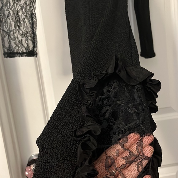 VINTAGE MADONNA LACE BLACK 👗 DRESS - Picture 12 of 17